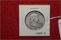 1949-S Silver Franklin Half Dollar