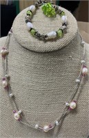 (2) Sterling Silver & Pearl Necklaces, & (1)