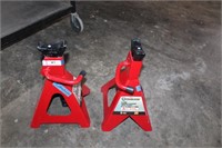 Two Strongway 6 Ton Double Locking Jack Stands.