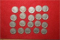 (20) Buffalo Nickels 1892-D to 1937 Mix