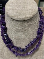 (2) Genuine Amethyst Necklaces