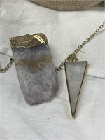 Natural Crystal Necklace, and Crystal Pendant