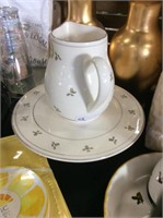 Honeybee Pitcher and cake plate