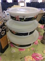 Set of three stacking bowls by Sango