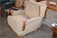 Mid Century French Provincial Wingback Chair