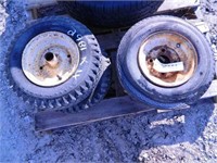 4 small trailer tires and rims