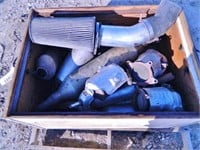 box of exhaust parts