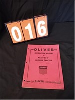 OLIVER INSTRUCTION MANUAL 0C-3 CRAWLER TRACTOR