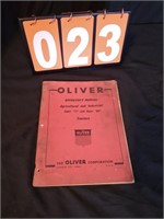 OLIVER OPERATOR'S MANUAL  SUPER 77 & 88 TRACTORS