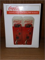 Coca-Cola ceramic Vending salt and pepper shaker