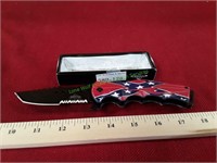 Master USA Confederate Pocket Knife W/Black Blade