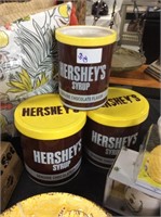 hershey syrup canisters and utensil crock