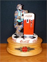Coca-Cola music box Emmett Kelly collector's