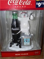 Coca Cola mini clock NIB