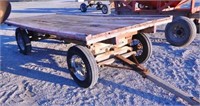 wood hay wagon w/wood axles