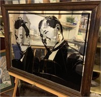 Laurel & Hardy Mirrored Art