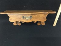 Antique clock shelf w/drawer