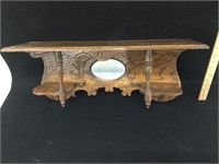 Antique oak clock shelf