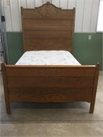Victorian Oak High Back bed (full size)