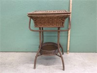 Wicker Knitting/sewing stand