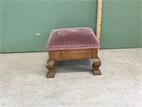 Victorian oak Clawfoot stool