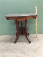 Victorian East Lake Marble Top Parlor table