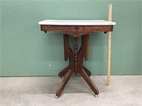 Victorian East Lake marble top parlor table