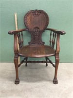 Quarter sawn oak arm chair