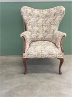 Victorian winged back parlor arm chair
