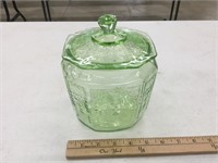 Green Depression cookie jar