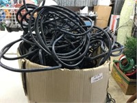 BOX OF ELECTRICAL CORDS