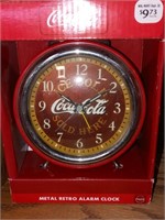 Coca-Cola clock metal retro alarm clock stealing