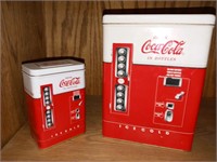 2 Coca-Cola tin box Coca-Cola machines
