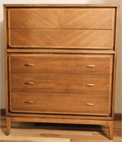 Kent-Coffey Simplex II Walnut Tallboy Dresser