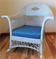 Antique Karpen Wicker Rocking Chair