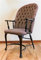 Antique Windsor Upholstered Arm Chair