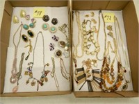 (2) Flats of Earrings & Necklaces