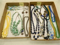 (2) Flats of Assorted Necklaces & Earrings