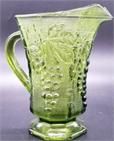 Vintage  Anchor Hocking Green Glass 20 OZ Pitcher