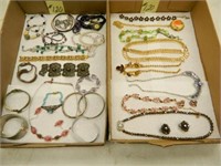 (2) Flats of Jewelry with Some Vintage and Newer