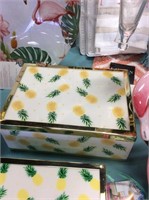 Large pineapple trinket box