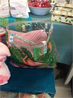Flamingo beach bag, hat, towels, Argan oil