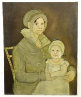 Painting, Portrait of Mother and Child