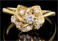 14kt Gold Brilliant Diamond Cocktail Ring