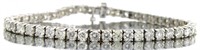 14k Gold 11.00 ct Round Brilliant Diamond Bracelet