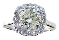 14kt Gold Brilliant Round 2.41 ct Diamond Ring