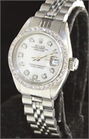 Oyster Lady Datejust 26 Rolex Watch w/MOP-Diamonds