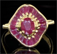 14kt Gold Natural Ruby Cocktail Ring