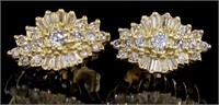 14kt Gold Brilliant 1.00 ct Diamond Earrings