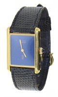 Genuine Must De Cartier 925 Argent Plaque Watch